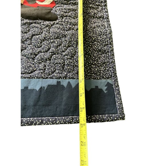 Handmade Cow Over the Moon & Santa Christmas Quilt Wall Hanging - Picture 8 of 8